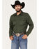 Image #1 - Moonshine Spirit Men's Limelight Paisley Print Long Sleeve Snap Western Shirt , Green, hi-res