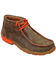 Twisted X Men's Leather Ankle Driving Shoes - Moc Toe, Brown, hi-res