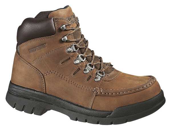 Wolverine Men's Potomac 6" Work Boots - Steel Toe, Brown, hi-res