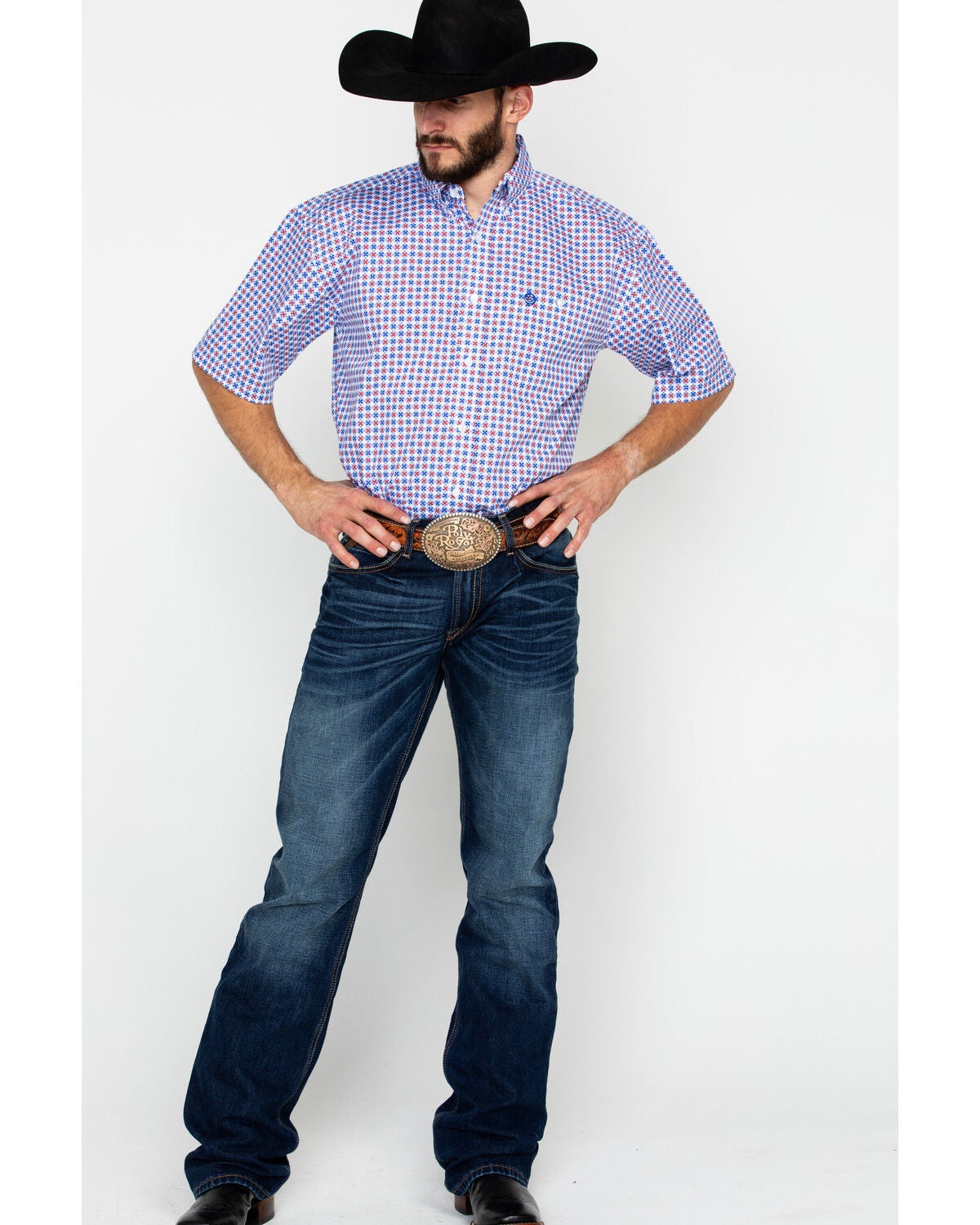 wrangler short sleeve western shirts