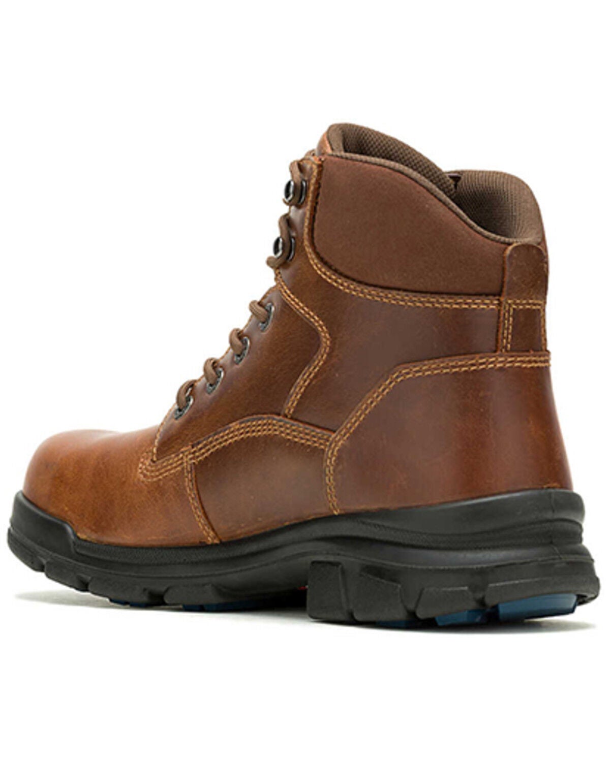 Wolverine  Brown Leather Durashocks Steel Toe  Work Boot Men Size 10 Vibram Wolverine Men main image 2