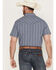 Image #4 - Cody James Men's Plaid Print Short Sleeve Western Snap Shirt, Navy, hi-res