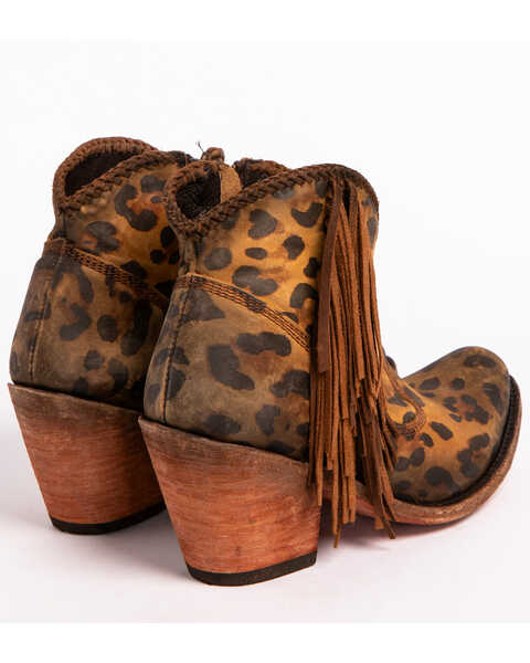Liberty Black Women's Chita Miel Fringe Booties - Medium Toe, Cheetah, hi-res