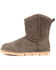 Superlamb Women's Argali Buckle Suede Leather Casual Pull On Boots - Round Toe, Taupe, hi-res