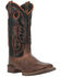 Laredo Men's Isaac Western Boots - Broad Square Toe, Brown, hi-res