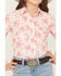 Image #3 - Panhandle Slim Girls' Conversation Print Long Sleeve Snap Western Shirt, Pink, hi-res