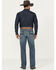 Image #3 - Cinch Men's Dark Wash Relaxed Bootcut Performance Stretch Denim Jeans , Indigo, hi-res