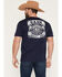 Image #4 - RANK 45&reg; Men's Belt Buckle Short Sleeve Graphic T-Shirt, Navy, hi-res
