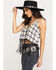 Image #3 - Shyanne Women's Plaid Embroidered Floral Fringe Crop Top, , hi-res