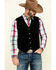 Image #1 - Cody James Men's Angus Suede Vest , Black, hi-res