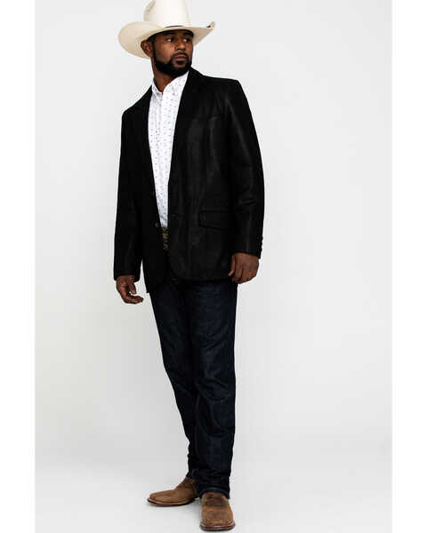 Image #6 - Cody James Men's Black Suede Blazer Jacket , Black, hi-res