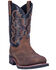 Image #1 - Laredo Men's Rockwell Western Work Boots - Steel Toe, Brown, hi-res