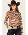 Image #1 - Shyanne Women's Cheyenne Desert Tossed Long Sleeve Snap Stretch Western Shirt, Lt Brown, hi-res