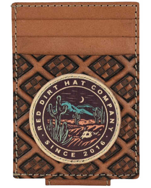 Red Dirt Hat Men's Card Case with Magnetic Clip, Brown, hi-res