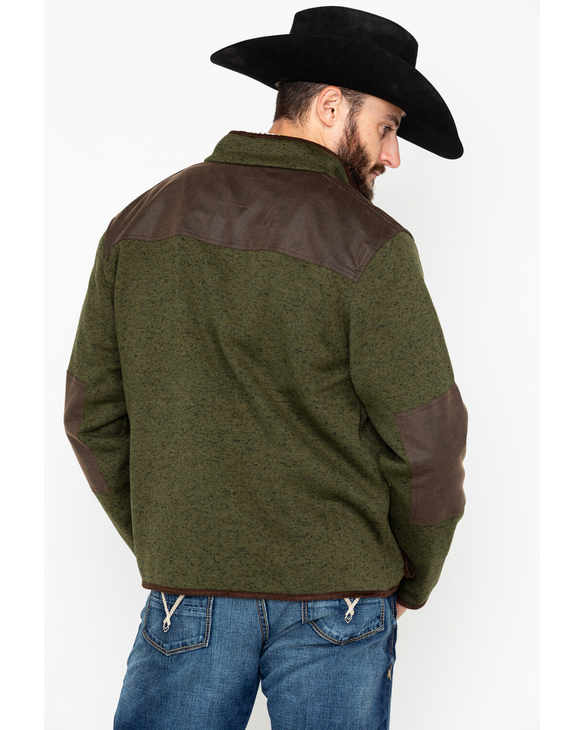 Image #5 - Outback Trading Co. Men's Garner Reinforced Zip-Up Jacket, Olive, hi-res