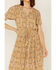 Cotton & Rye Women's Ditsy Floral Print Dress, Tan, hi-res