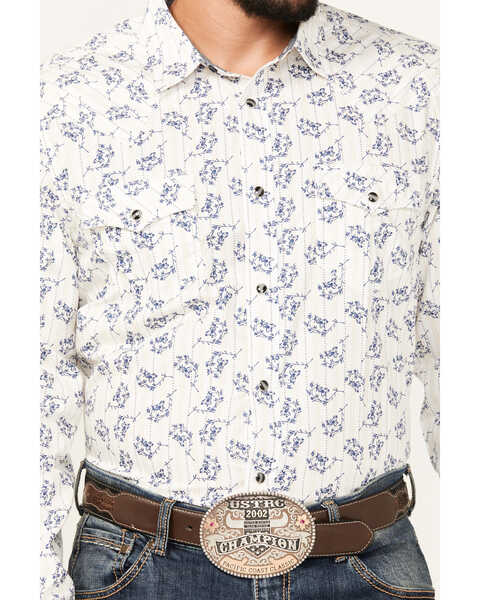 Image #3 - Cody James Men's Axle Floral Print Long Sleeve Snap Western Shirt, Sand, hi-res