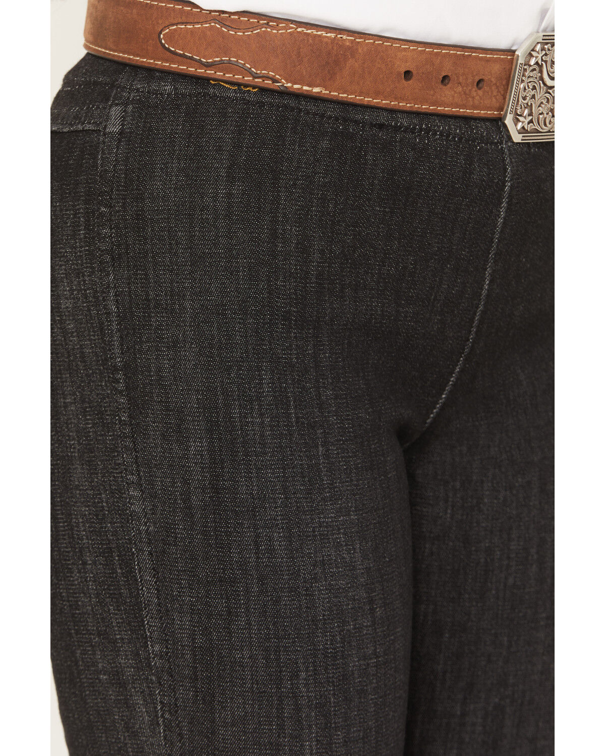 Image #2 - Wrangler X Lainey Wilson Girls' Pull-On Bell Bottoms, Black, hi-res