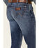 Wrangler Retro Men's Nightsky Medium Wash Stretch Slim Bootcut Jeans , Blue, hi-res