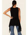 Tasha Polizzi Women's Solid Logan Fringe Tank Top, Black, hi-res