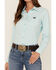 Kimes Ranch Women's Linville Long Sleeve Western Button Down Shirt, Turquoise, hi-res