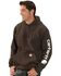 Image #1 - Carhartt Men's Loose Fit Midweight Logo Sleeve Graphic Hooded Sweatshirt - Big & Tall, Brown, hi-res