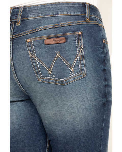 Image #4 - Wrangler Retro Women's Dark Mae Bootcut Jeans - Plus, Blue, hi-res