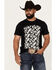 Image #1 - RANK 45&reg; Men's Exploded Logo Short Sleeve Graphic T-Shirt, Black, hi-res
