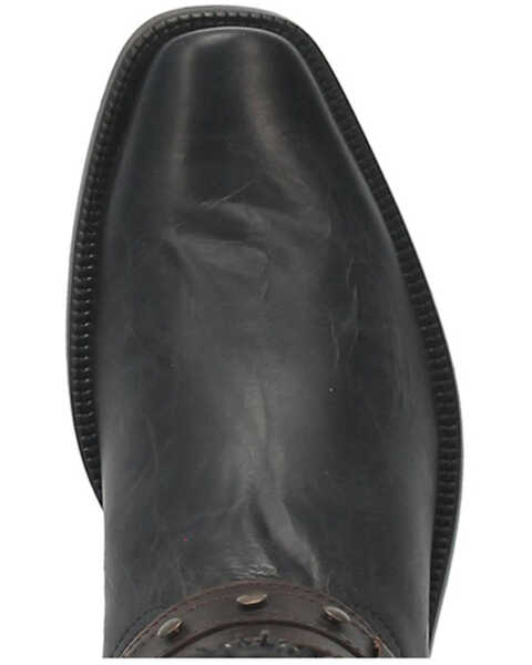 Image #6 - Dingo Men's War Studded Eagle Inlay Western Boot - Square Toe, Black, hi-res