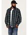 Image #1 - Resistol Men's Greeley Large Plaid Button Down Western Shirt, Navy, hi-res