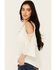 Image #2 - Wild Moss Women's Embroidered Cold Shoulder Top , Ivory, hi-res