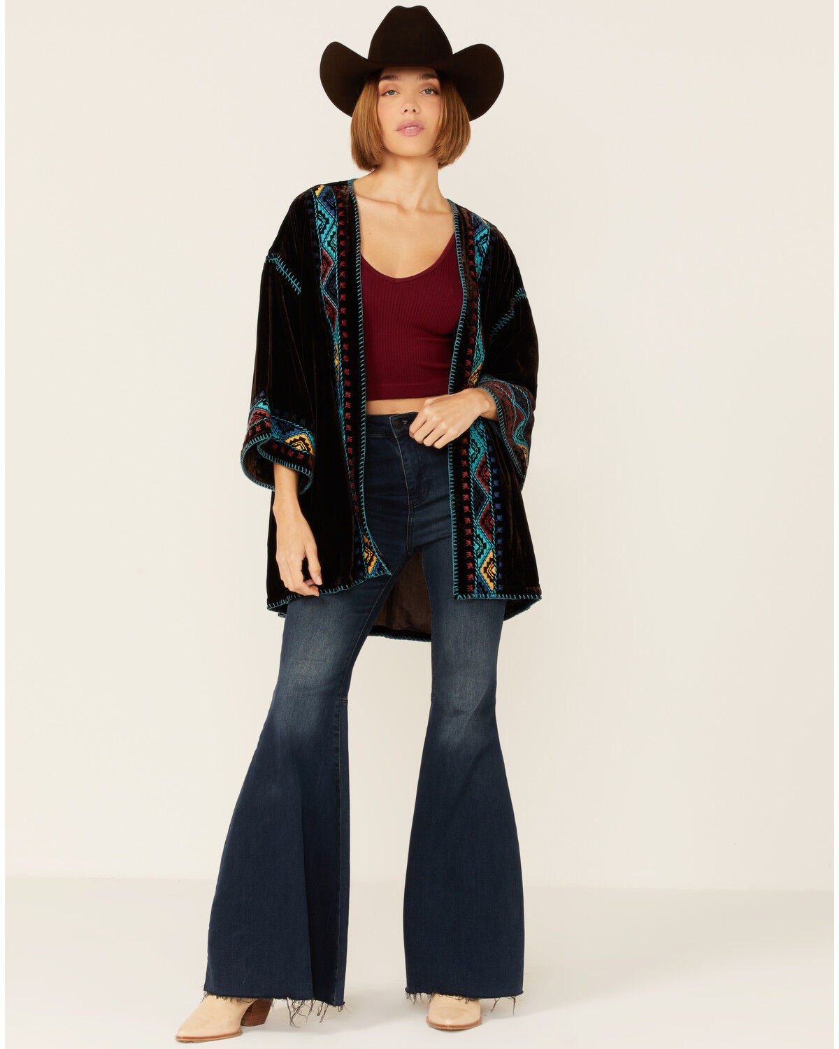 Image #4 - Tasha Polizzi Women's Baldwin Kimono Cardigan, Brown, hi-res
