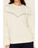 Image #3 - Ariat Women's Studded Western Yoke Sweatshirt, White, hi-res