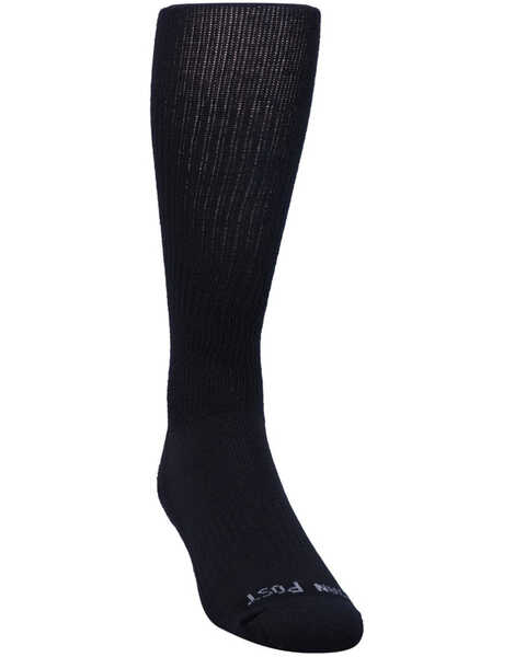 Dan Post Men's Lites OTC White Socks - Size 7 to 10, Black, hi-res