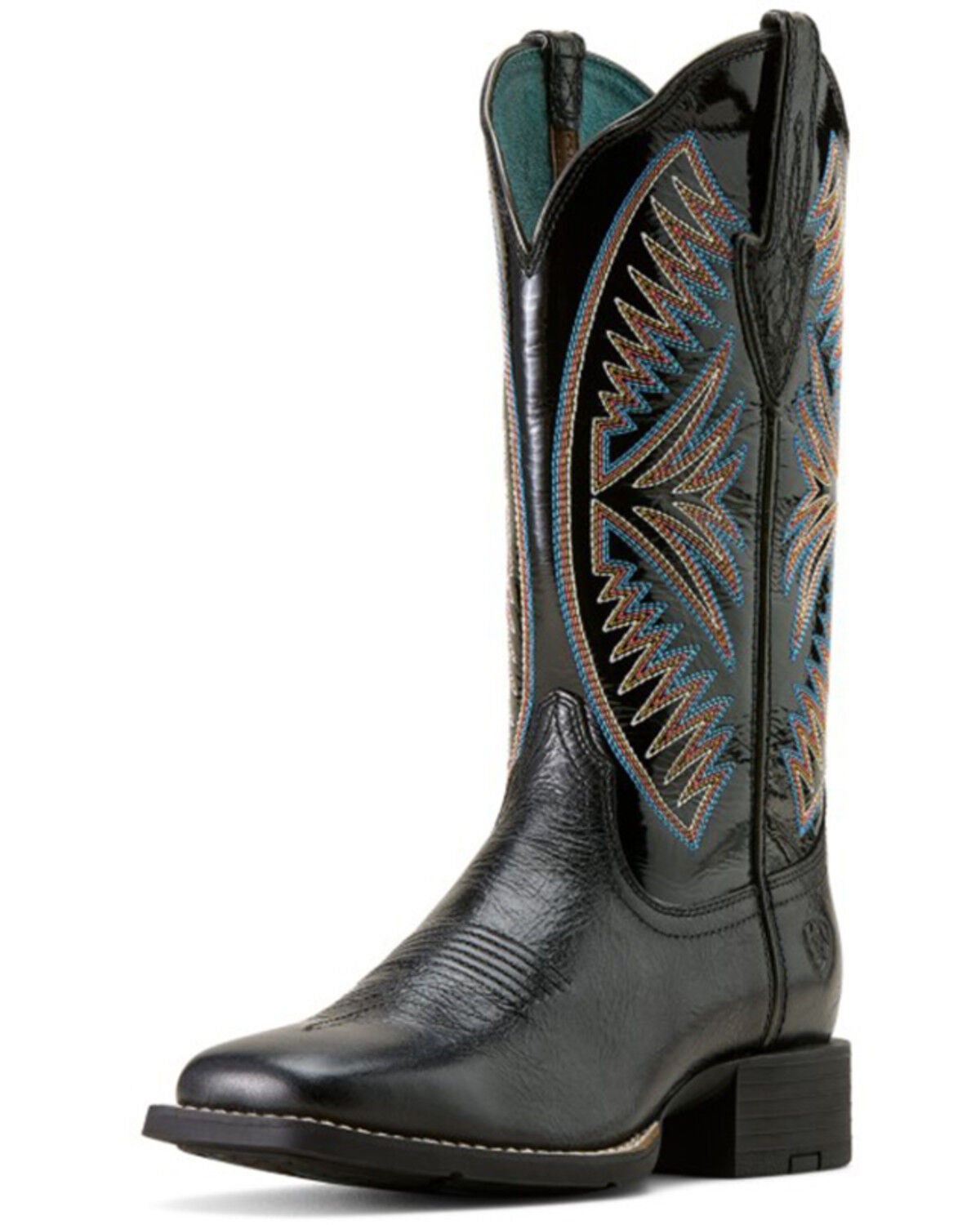 Image #2 - Ariat Women's Round Up Ruidoso Performance Western Boots - Broad Square Toe, Black, hi-res