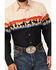 Image #3 - Roper Men's Vintage Cowboy Print Long Sleeve Pearl Snap Western Shirt, Black, hi-res