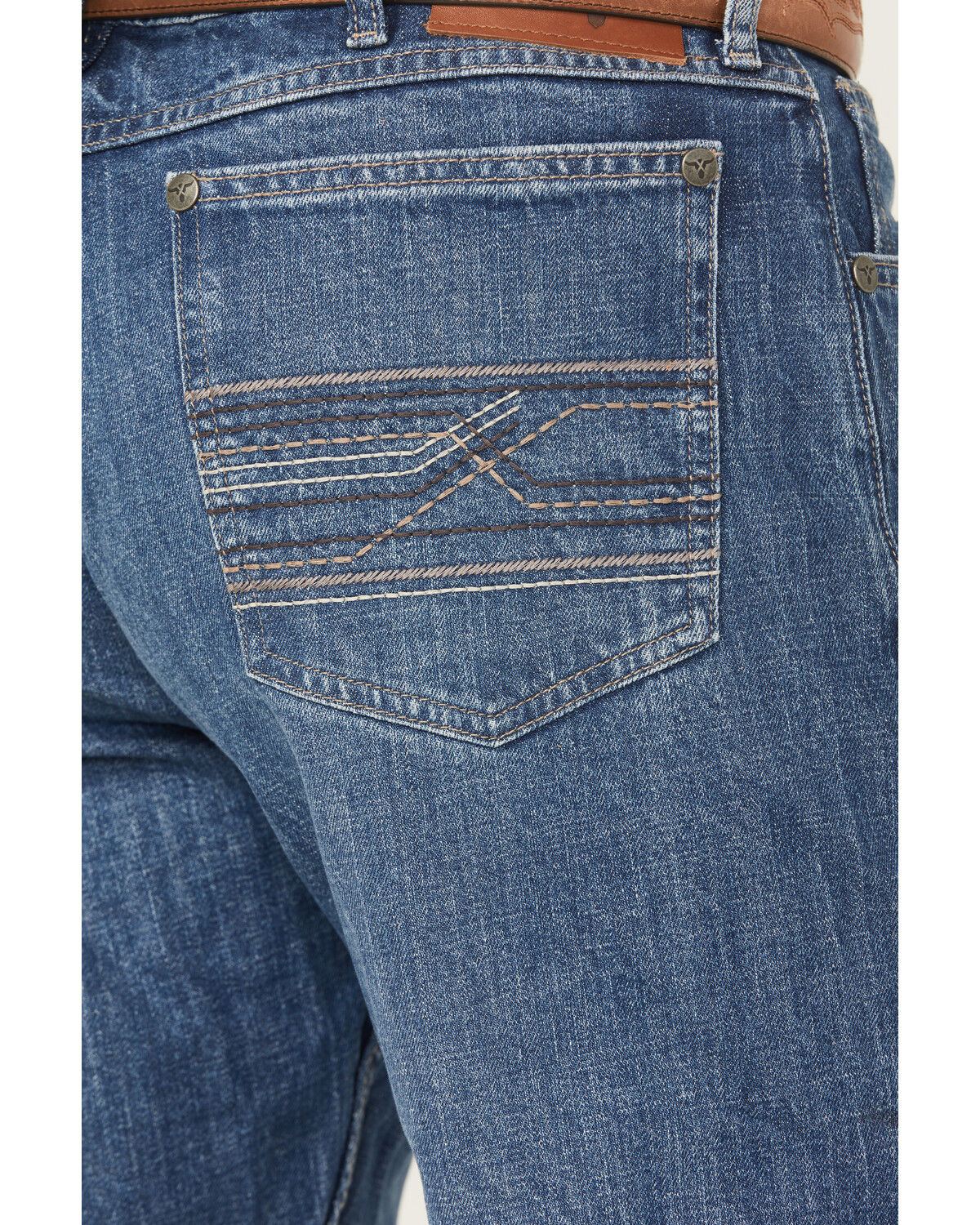 Image #4 - Wrangler 20X Men's 44MWX Nemby Medium Wash Slim Straight Stretch Denim Jeans, Medium Wash, hi-res