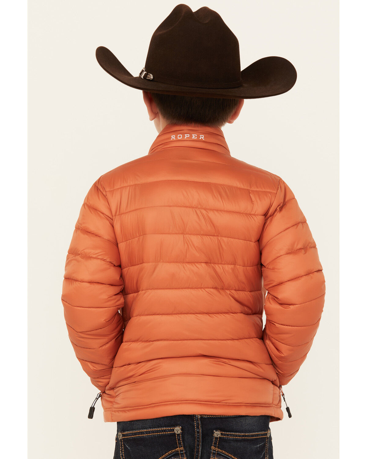 Image #4 - Roper Boys' Quilted Parachute Puffer Jacket, Orange, hi-res