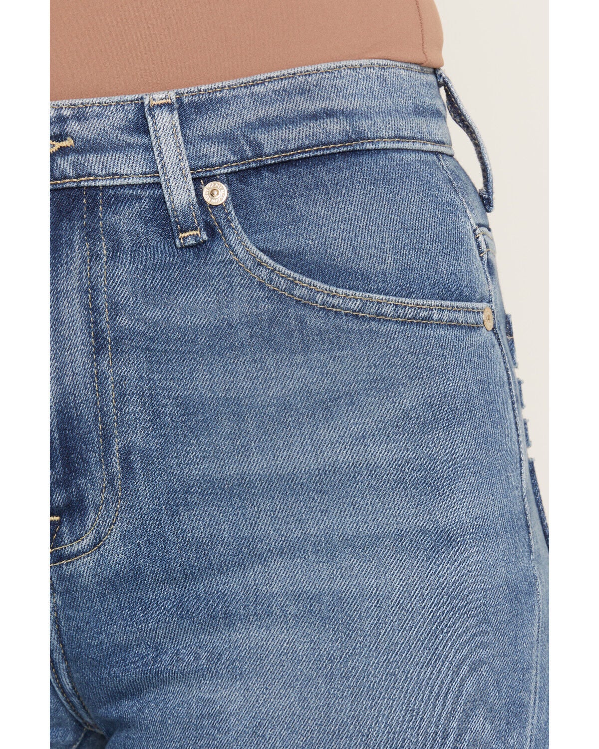 Image #4 - 7 For All Mankind Women's Marine Medium Wash High Rise 34" Dojo Trouser Stretch Denim Jeans, Medium Wash, hi-res