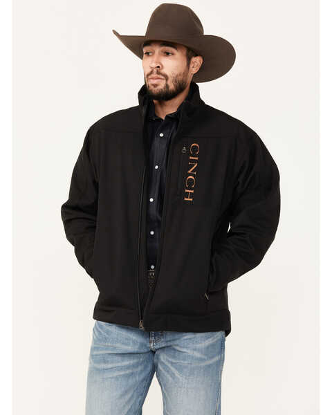 Image #1 - Cinch Men's Bonded Softshell Jacket - Big , Black, hi-res