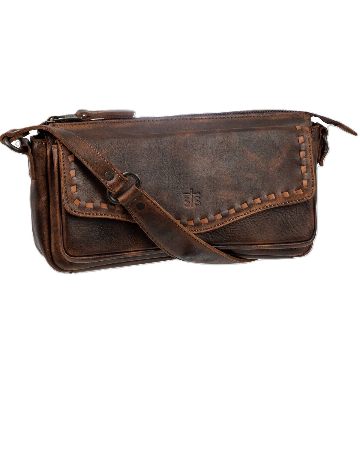 Image #2 - STS Ranchwear by Carroll Women's Bandera Shoulder Bag, Chocolate, hi-res