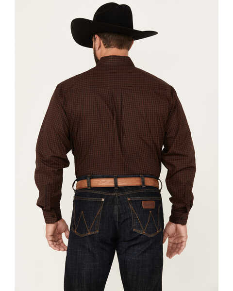 Image #4 - Cinch Men's Geo Print Long Sleeve Button-Down Stretch Western Shirt, Black/brown, hi-res