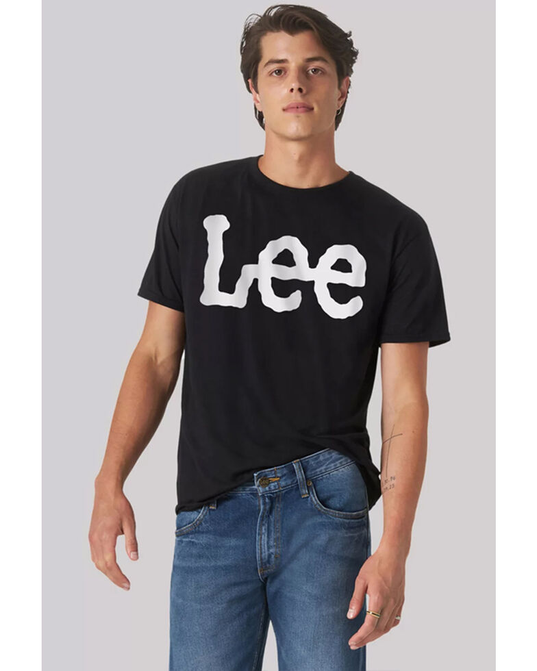 Lee Men's Black Logo Short Sleeve T-Shirt , Black, hi-res