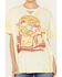 Image #3 - Gina Tees Women's Tie Dye Cut Out Desert Cowboy Graphic Tee, Yellow, hi-res