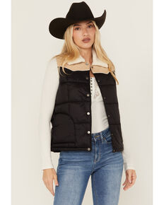 Idyllwind Women's Color Block Snap Vest, Black, hi-res