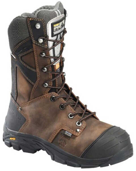 Matterhorn Men's 10" Mainstay Waterproof Work Boots - Aluminum Toe , Brown, hi-res