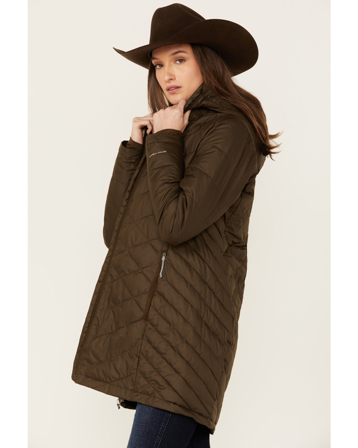 Image #2 - Columbia Women's Heavenly™ Long Hooded Jacket, Olive, hi-res