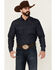 Blue Ranchwear Men's Heavyweight Dark Wash Denim Snap Western Shirt , Dark Blue, hi-res