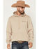 Image #2 - Wrangler Men's Logo Graphic Hooded Sweatshirt, Tan, hi-res