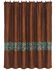 Image #1 - HiEnd Accents Brown Wyatt Scroll Shower Curtain , Brown, hi-res